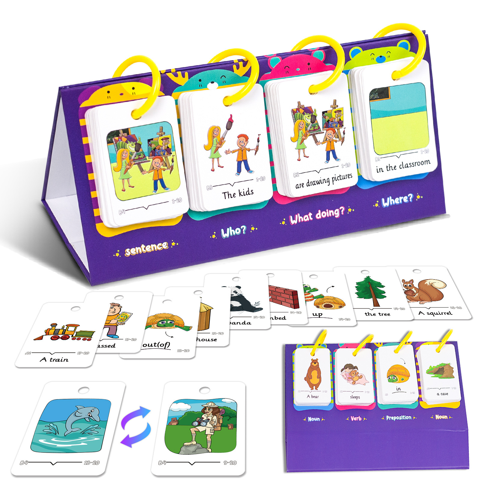 Kids Education Table - 80Pcs Table Model Visual Word Card