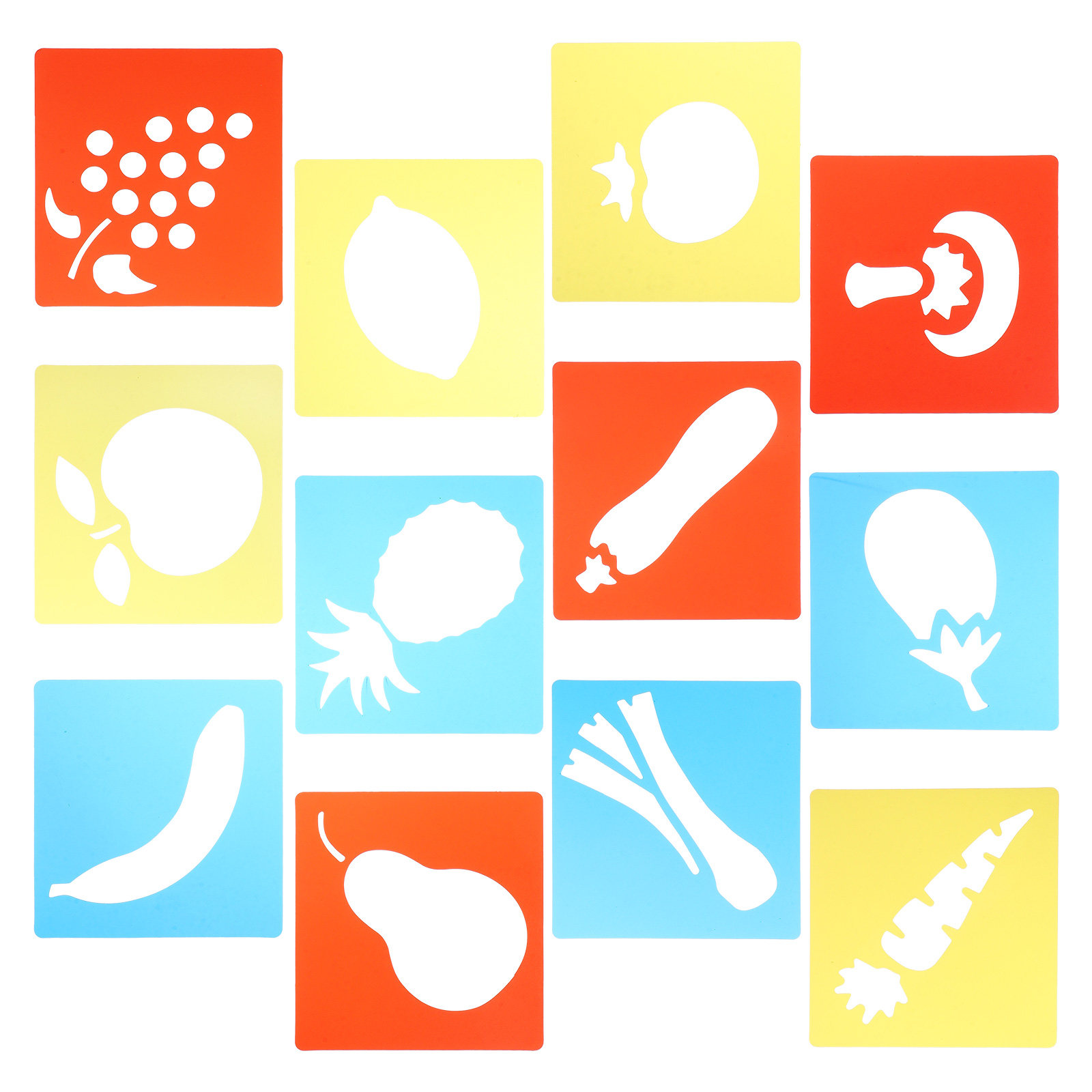 Kids Education Template - 12Pcs Kids Drawing Stencils Plastic Educational