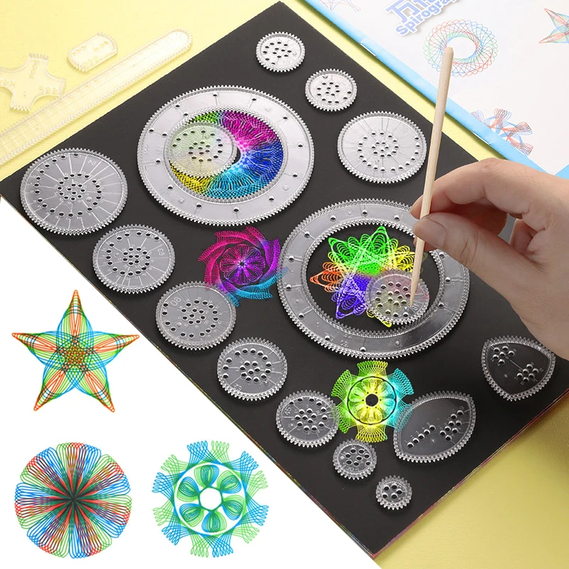 Funny Spirograph Drawing Toys  - Kids Education Template recensione e prezzo