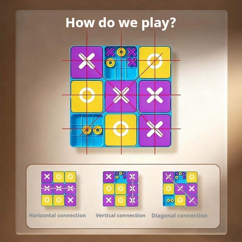 Fun Tic-Tac-Toe Board Game Kid - Kids Education Table recensione e prezzo