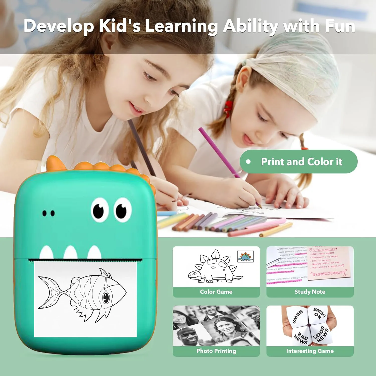 Portable Thermal Mini Photo Po - Kids Education Questions recensione e prezzo