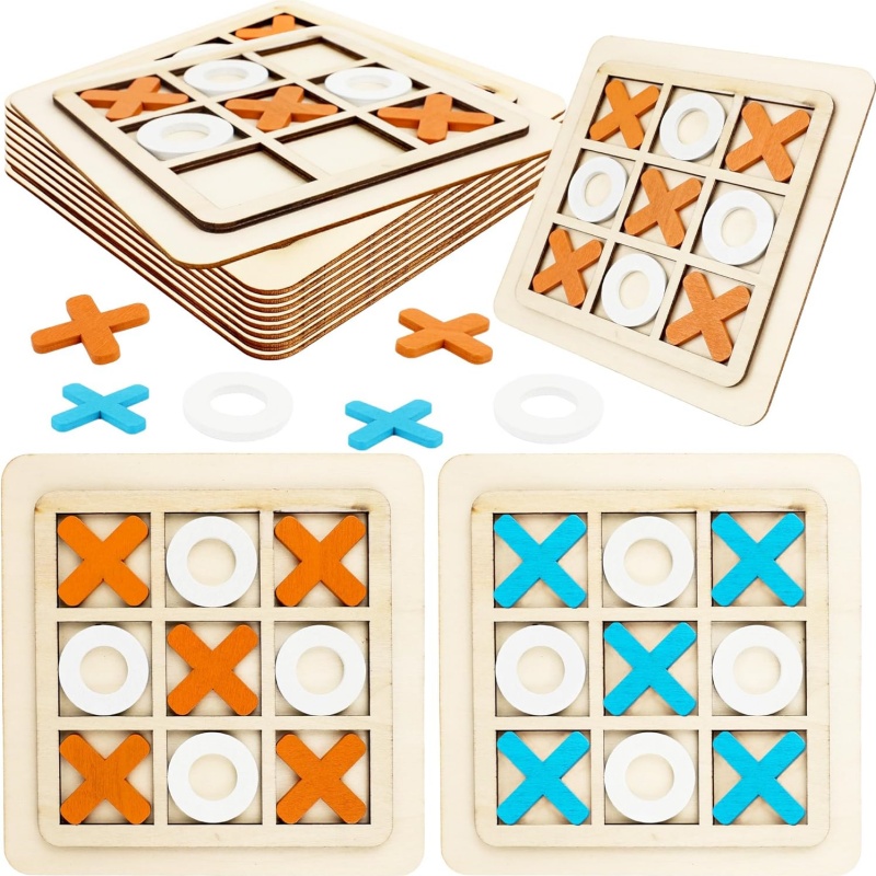 Wooden Tic Tac Toe Games Puzzl - Kids Education Template recensione e prezzo