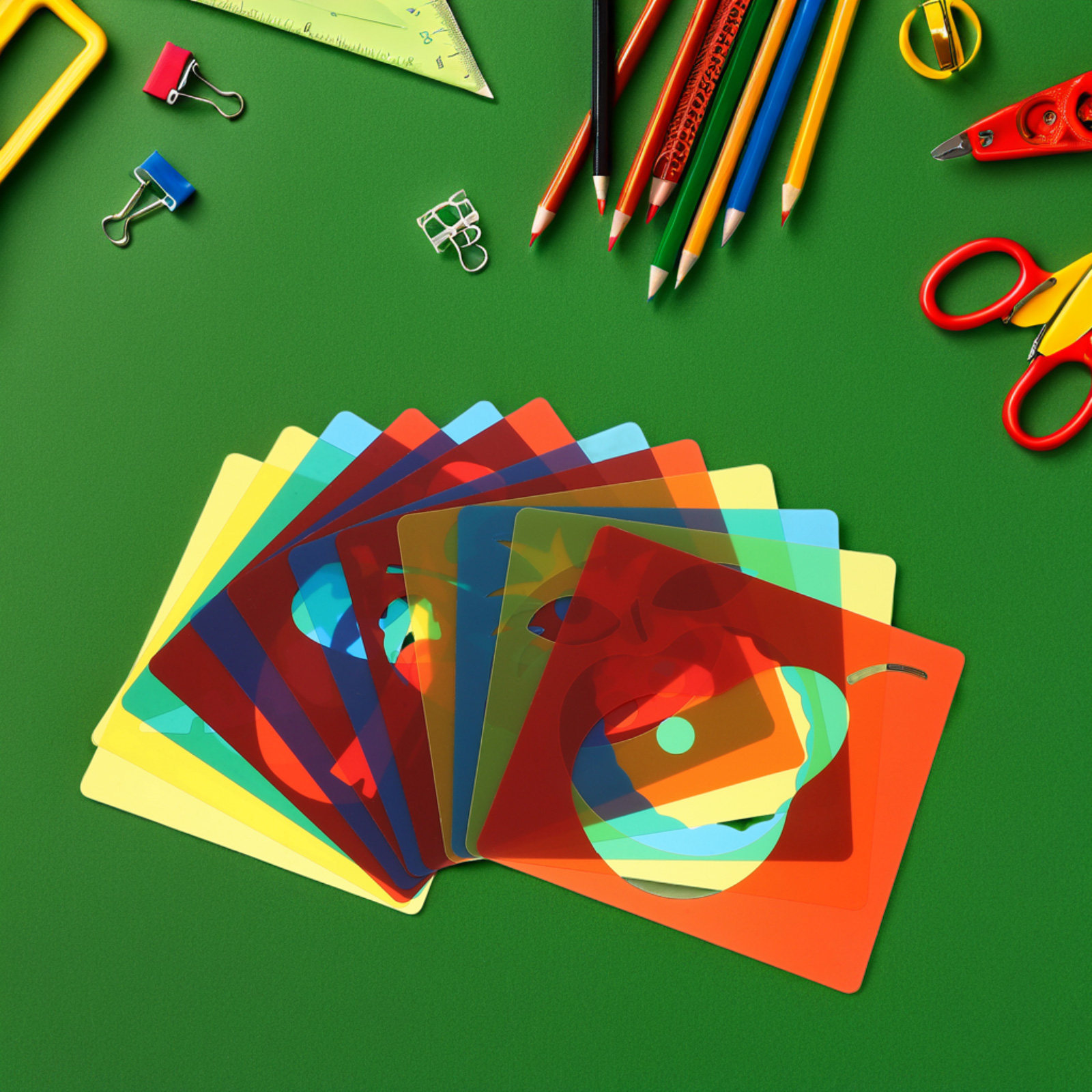 12Pcs Kids Drawing Stencils Pl - Kids Education Template recensione e prezzo