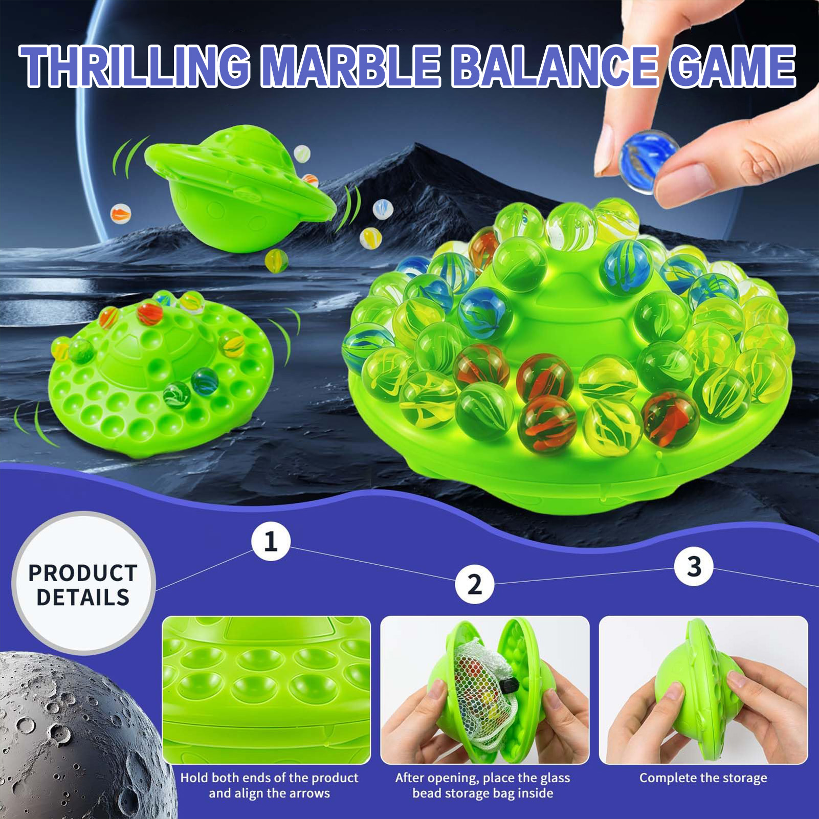 Glass Marble Balance Game for  - Kids Education Table recensione e prezzo