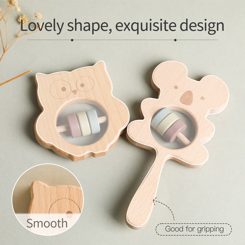 Wooden Rattles for Kids Animal - Kids Education Shows recensione e prezzo