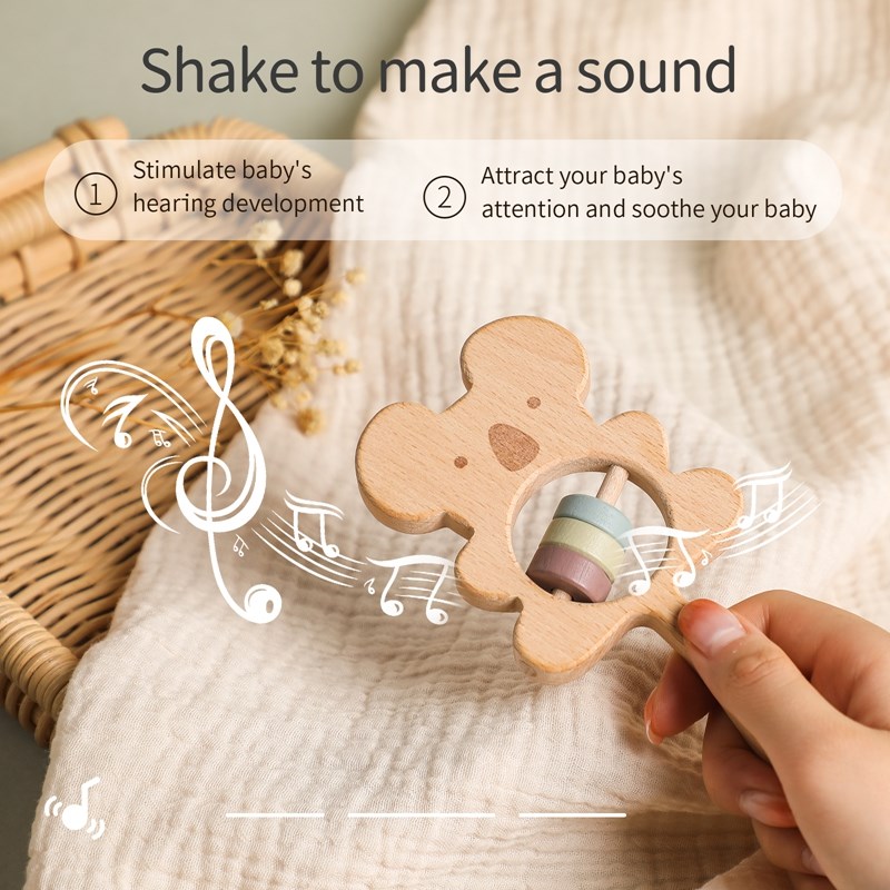 Wooden Rattles for Kids Animal - Kids Education Shows recensione e prezzo