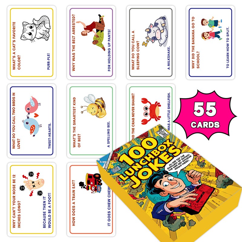 100 Lunchbox Jokes Cards Funny - Kids Education Questions recensione e prezzo